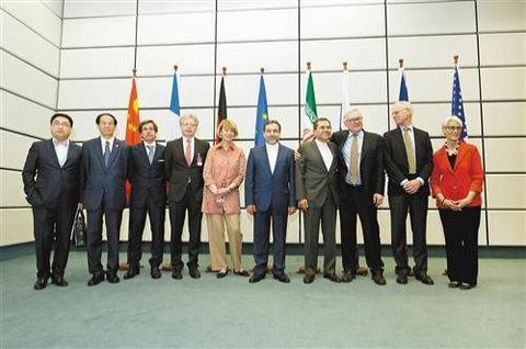 2015年7月14日,伊朗同美国、俄罗斯、中国、英国、法国和德国达成伊朗核问题最终协议。图片来源:新华社