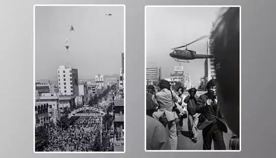 ▲光州事件时韩政府曾出动直升机。韩媒图