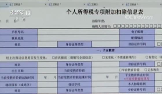 个人所得税专项附加扣除政策今起实施