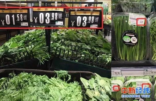 普通蔬菜与有机蔬菜价格对比 中新经纬张哲 摄