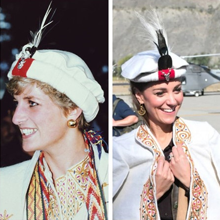 　戴安娜王妃（左）与凯特王妃（右）（图：Getty）