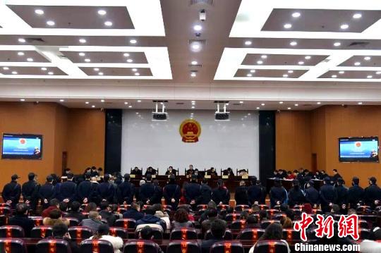 图为金坛法院开庭审理江苏首例涉珍贵濒危野生动物犯罪刑附民公益诉讼案。检方供图
