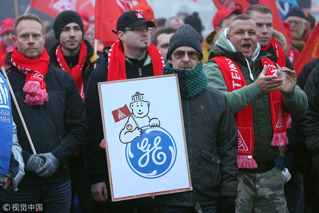 德国工人街头游行 要求提高工资待遇_新浪看点