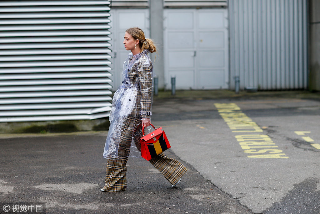 时装周!春雨绵绵别发愁 透明塑料帮你成为时髦
