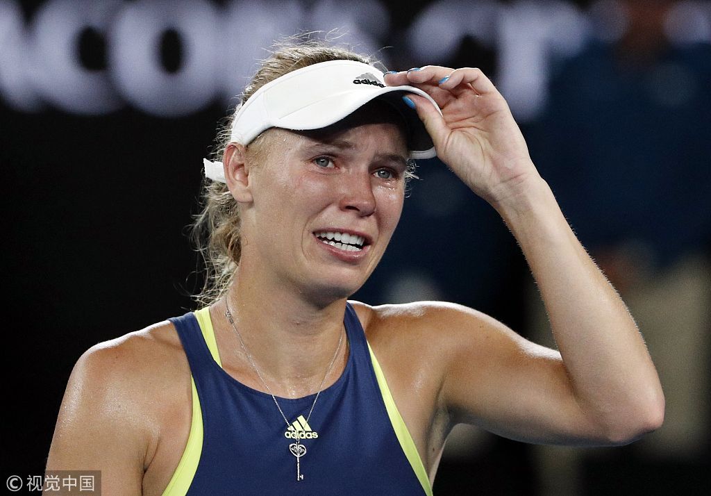 2018澳网女单决赛:沃兹尼亚奇2-1哈勒普 首夺