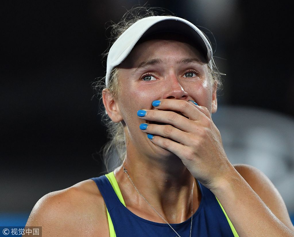 2018澳网女单决赛:沃兹尼亚奇2-1哈勒普 首夺