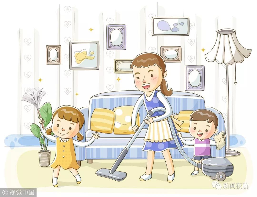 卡通儿童做家务插画图片素材-编号36408852-图行天下