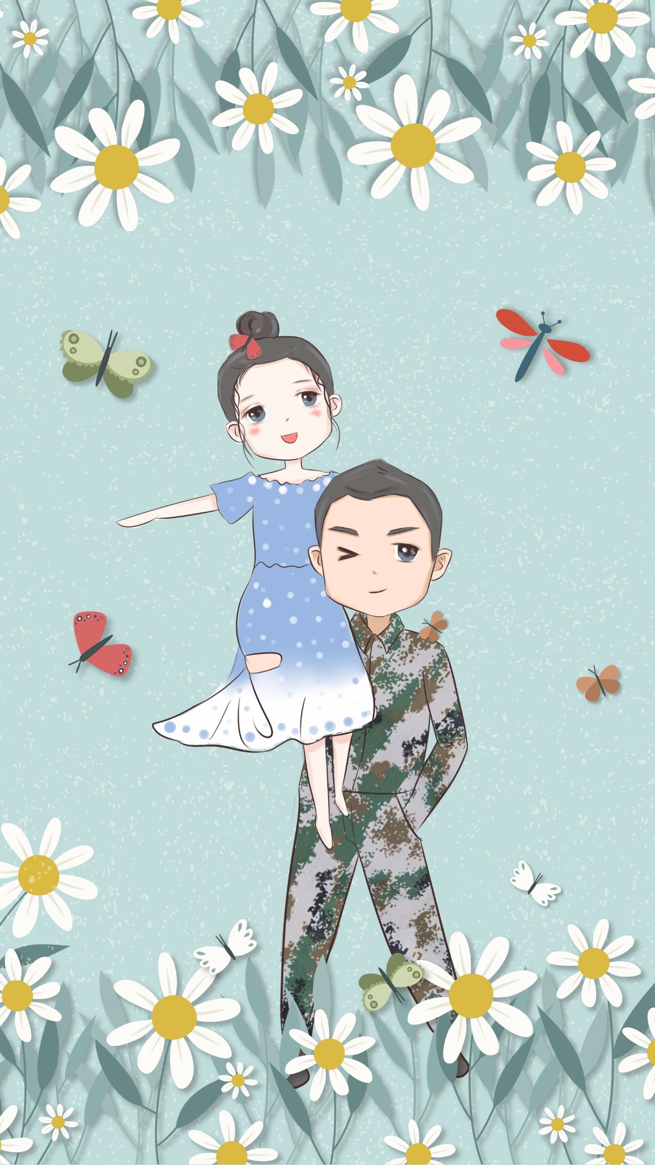 课间操|一组唯美军恋壁纸送上:军恋很可爱,因为