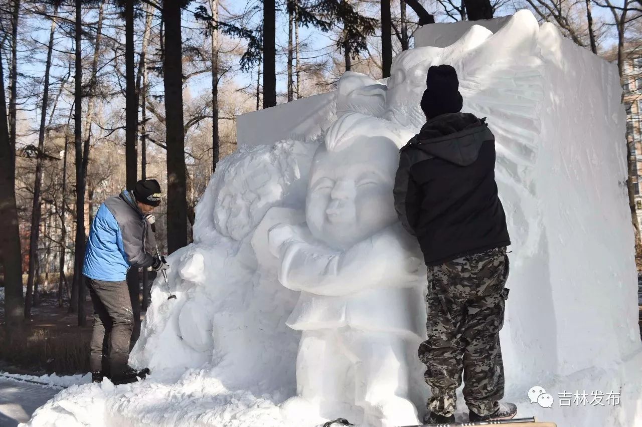 近了！长春南湖公园的雪雕、冰雕即将与游人见面，先睹为快！|长春南湖公园|雪雕|冰雕_新浪新闻