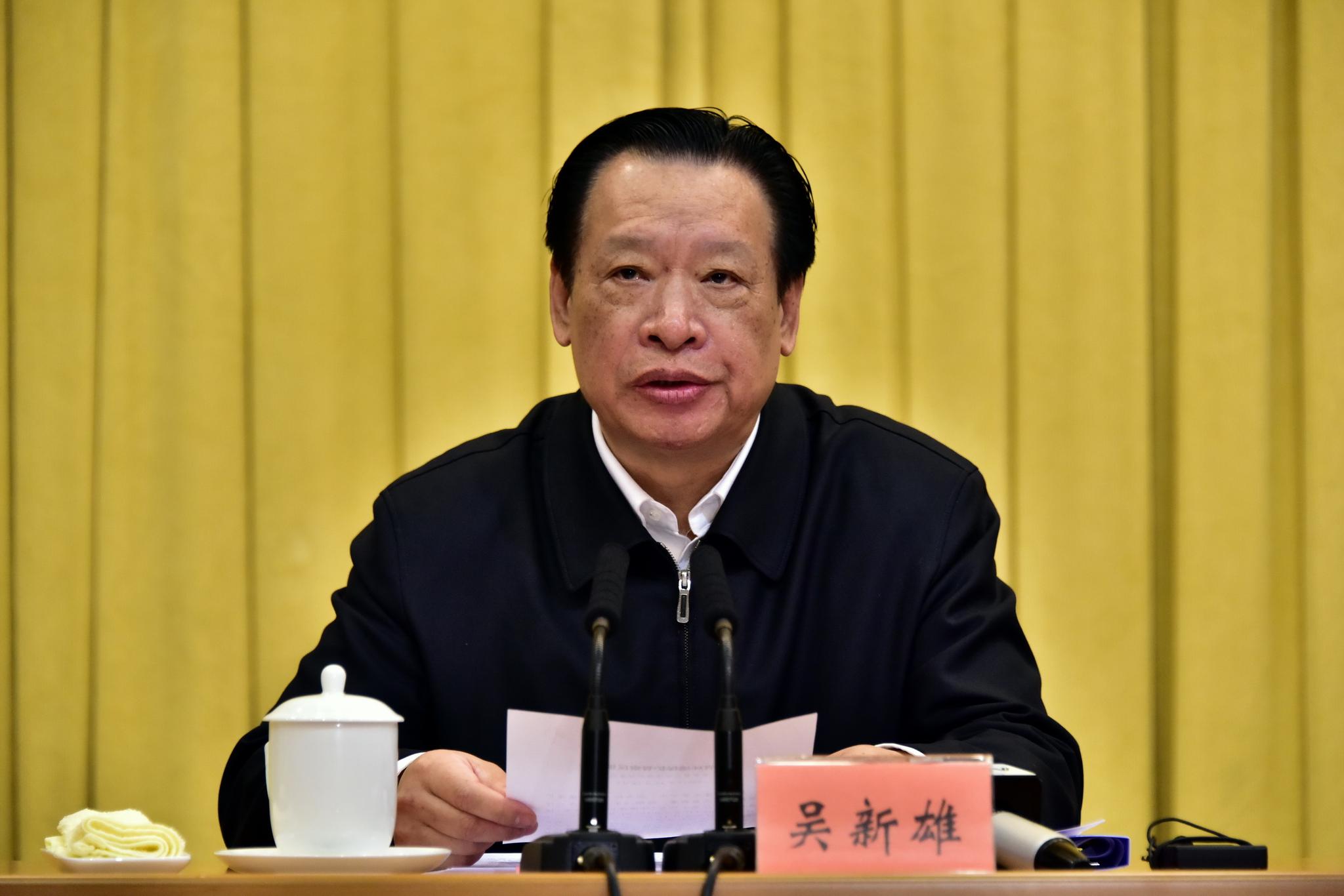 中央第二环境保护督察组组长吴新雄。摄影/章轲
