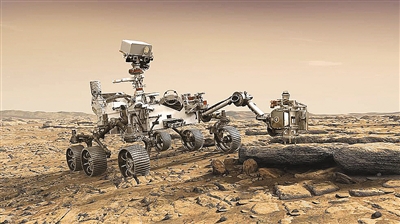 &ldquo;火星2020&rdquo;漫游车探测火星的艺术概念图 来自NASA官网