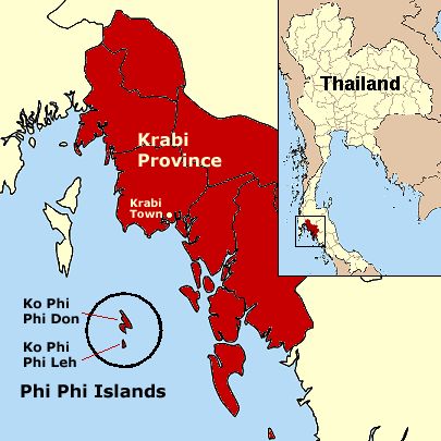 ▲皮皮岛地理位置示意，圆圈内岛屿构成皮皮岛（图片来源：维基百科共享页面）