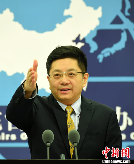 资料图:国台办发言人马晓光。中新社记者 张勤 摄