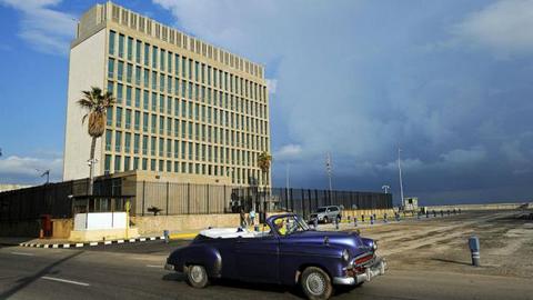 图为美国驻古巴大使馆