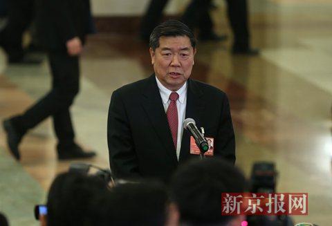 部长通道:国家发改委主任何立峰。新京报记者 薛珺 侯少卿 摄
