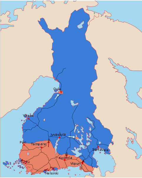 红白对峙的芬兰