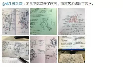 做一名医学生光会上课听讲记记要点是不够的,他还要会画画。