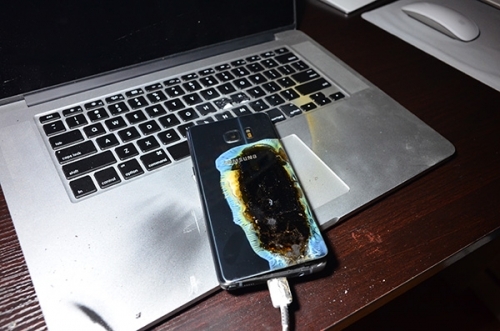 老回的Note7发生爆炸 本文图片均出自受访者