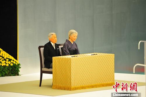 资料图:日本明仁天皇及皇后。中新社记者 吕少威 摄