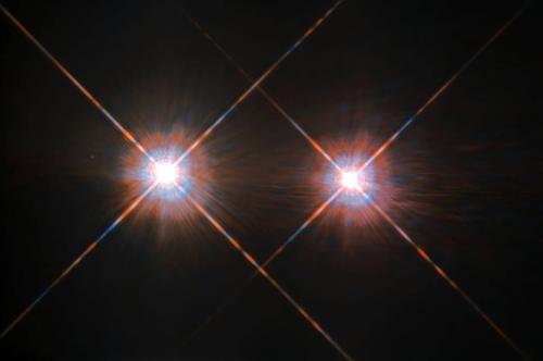 半人马座&alpha;星系是距离太阳最近的恒星系统。（图片来源：NASA）