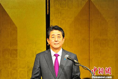 资料图片：日本首相安倍晋三。 中新社记者 吕少威 摄