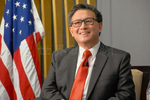 加州财务长江俊辉。(美国《世界日报》记者李秀兰╱摄影)