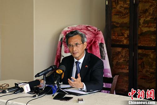 资料图片:中国驻南非大使林松添。 中新社记者 宋方灿 摄