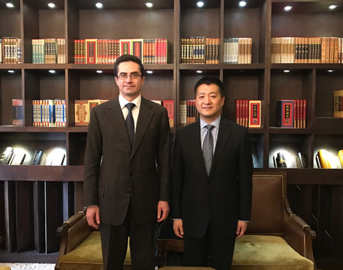 外交部新闻司司长陆慷与白俄罗斯外交部新闻局