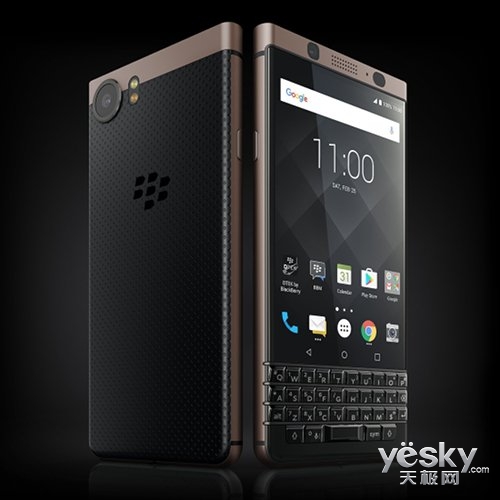 黑莓在美发布青铜版KeyOne手机 哑铜表面处理
