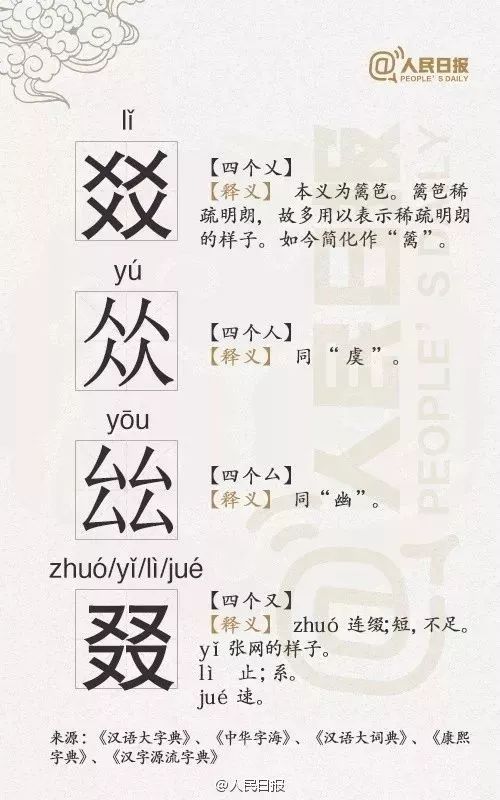 快来挑战!这些有趣的四叠字，你能认识几个?