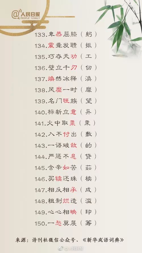 考验人!150个成语改错题,测测你能得多少分?|成