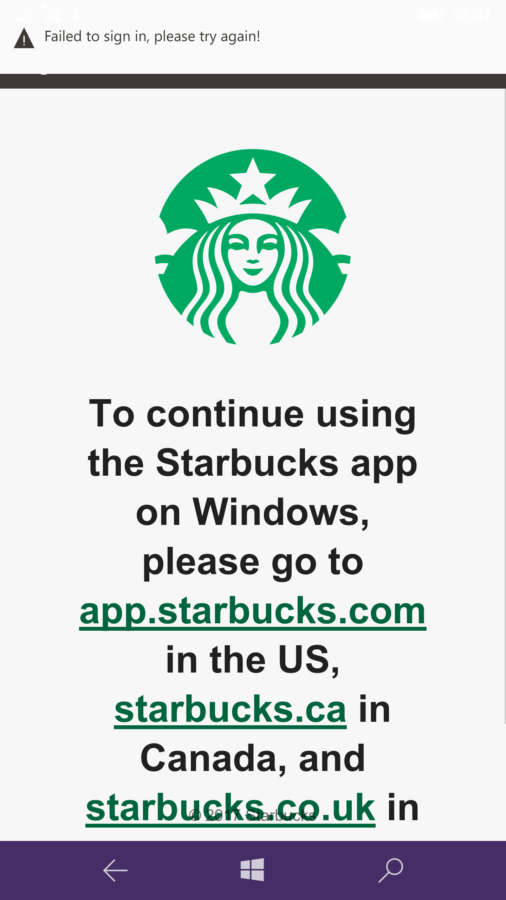 s 10 Mobile版下架微软商店|Windows|星巴克|App