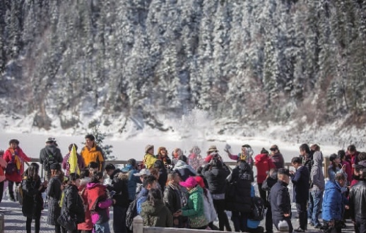 九寨沟部分景观 恢复开放