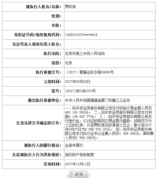 名单 ,另有两高管恐被其坑成老赖|贾跃亭|中邮基