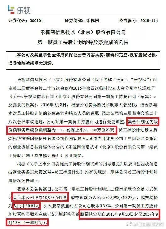 听说有乐视员工举债2.5亿抄底公司股票 没想连