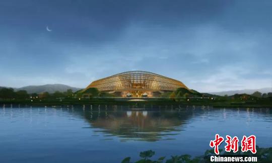 2019年北京世园会中国馆建筑方案7日晚发布。中国馆将坐落于长城脚下,环山抱水,突出中国特色,将采用一系列节能降耗措施,打造一个绿色建筑。 曾鼐 摄