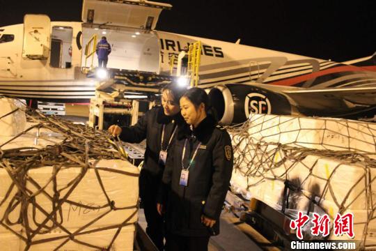图为广西出入境检验检疫局工作人员对入境货品进行查验。