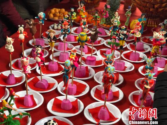 浙江非遗“杭坪摆祭”现场：精美米塑栩栩如生