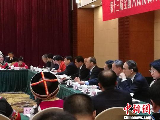十三届全国人大一次会议云南代表团开放日现场。 胡远航 摄