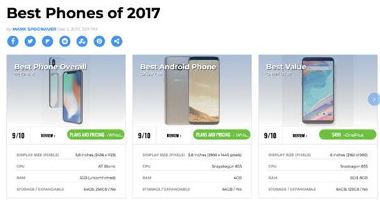 一加5T成外媒年度最佳手机,收获评论12万条好