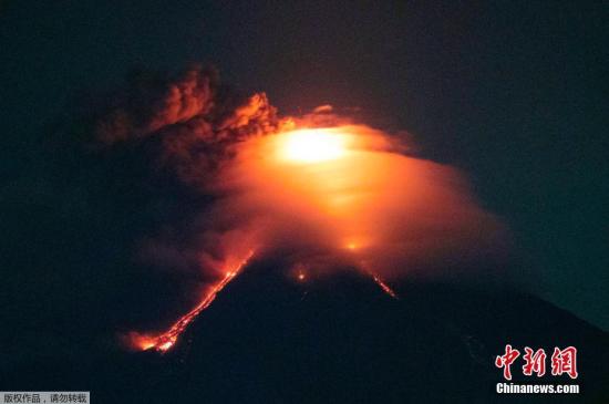菲马荣火山熔岩流动安全警戒提高到三级|马荣
