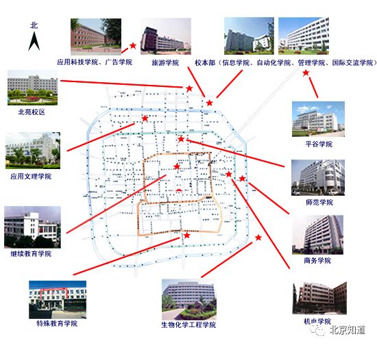 联合大学部分校区分布。来源：中国社会科学网