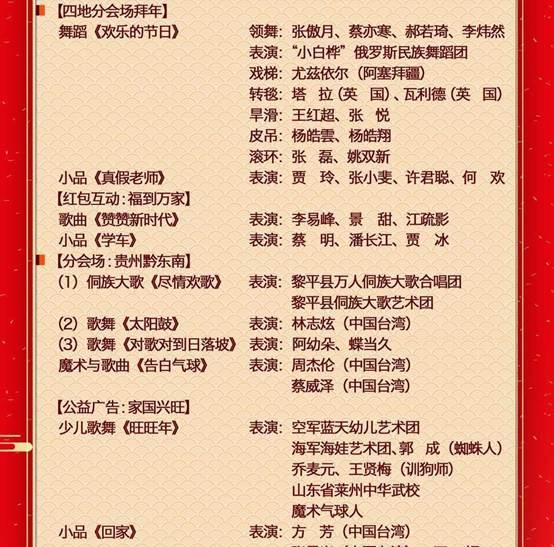 火速mark!2018年央视春晚节目单出炉了!
