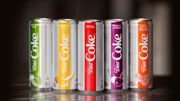可口可乐将推出四款新口味新包装的健怡可乐