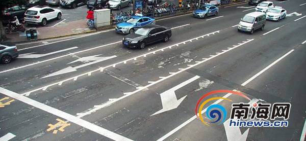 看清楚!海口这5个路口刚设置了可变导向车道,