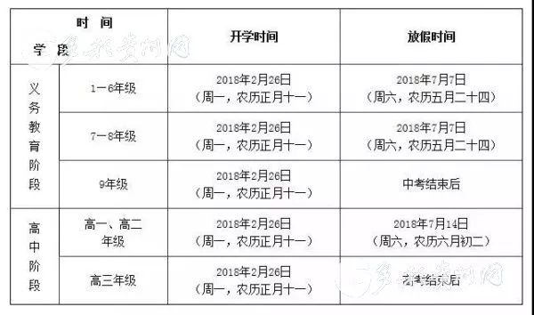 关注丨贵州中小学生:你们的开学放假时间定了