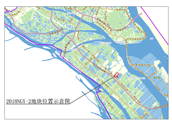 2018NGY-2地块位置示意图 本文图均为 广州公共资源交易网 图