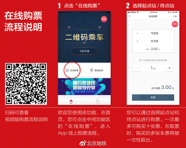 北京地铁：2018年全线路或实现刷二维码进出站