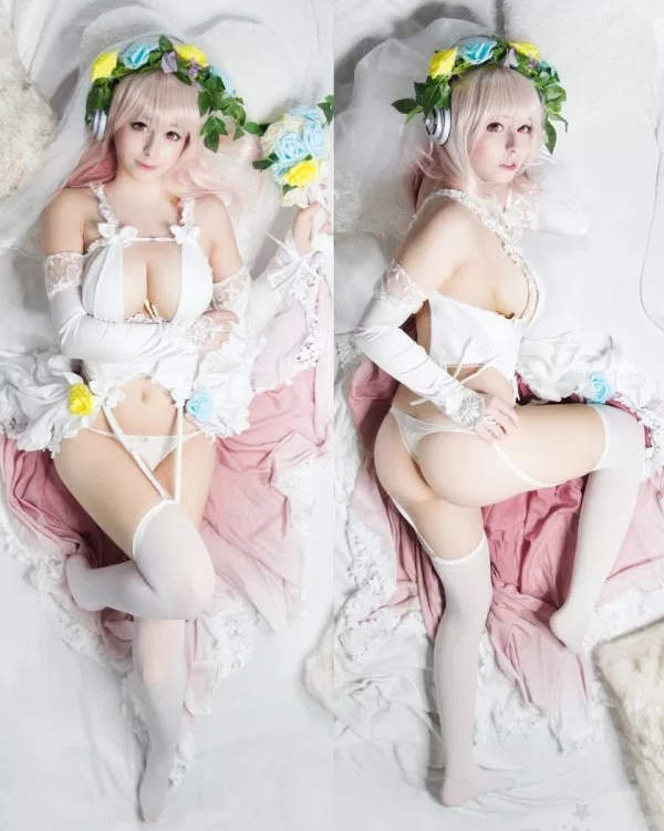 婚纱吊带袜_婚纱白丝吊带袜美女(3)