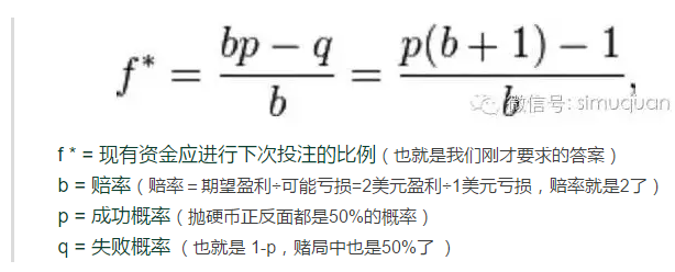 赌场和金融圈最著名的一个公式|凯利|投资组合